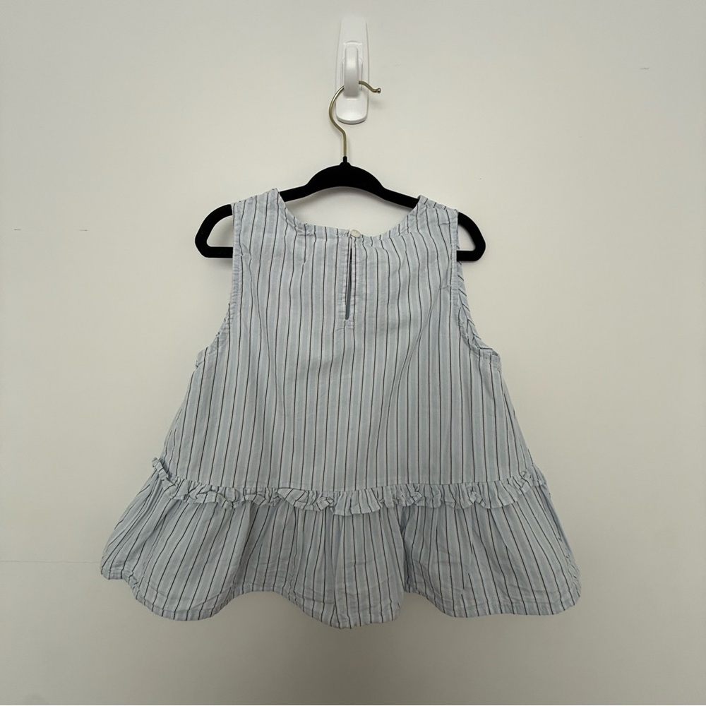 H&M Striped Peplum Sleeveless Top size 5-6T - Picture 2 of 3